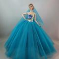 Elegant Evening Wear Princess Large Tailed Wedding Dress Noble Party Gown doll Outfit Best Gift. 