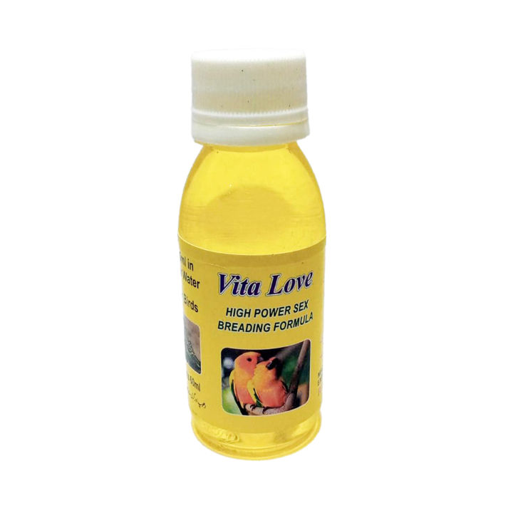 Pack Of 2 I Vita Love AND Vitasol  I Best Breading Formula For Birds I Love Bird OR Cockatiel I Australian Parrots _   High Power  Breading Formula  ( 60 ML )