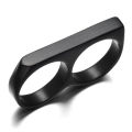 Stainless Steel Double Ring Double Finger Doctor Strange Ring Men’s Jewelry Simple Titanium Steel Ring 2020. 