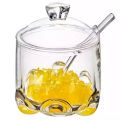 Plastic Novel Jam Jar Elephant Sugar pot with chammach Diamond Style Sugar Pot with chamach Super Clear Crystal Material Sugar Bowl with Spoon and Lid and Lid 300ml blue brown Green Purple cheeni shukar dan kitchen Pot. 
