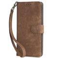 icasecover for Infinix Hot 40i /Hot 40 / Hot 40 Pro Retro PU Leather Cards Slot Wallet Flip Case Clasp Stand Holder Casing with Lanyard. 