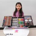 Unicorn - Space 145 Pcs Colouring Kit Kids Art Set Stylish Artists Sketching & Painting Provides Sketch Coloring, Drawing, Painting with Unicorn Aluminum Box. 