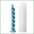 Twist Candle Mold Spiral Taper Candle Mold 3D Twisted Long Taper Candlestick Silicone Mold, Pillar Candle Making Mold, Aromatherapy Epoxy Resin Mold Artificial Flower. 