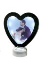 Heart shape Magic Mirror Photo Frame with LED light | a unique gift for happy birthday , wedding anniversary , bridal shower, baby shower etc. 