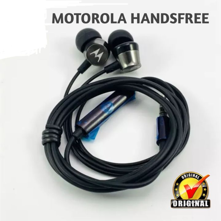 Motorola Original Metal Handsfree with Mic - Motorola 100% Original Handfree, Super Bass, High Quality Sound, High Quality Calling, High Quality wire, Metal, 100% Original Stock