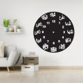 Bismilah Clock, And Butterfly Shelf,Wooden Wall Clock-3D Watch DIY Design Decoration Birds Numeral Quartz For Home Décor Living Room And Offices And For Gifts. 