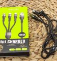 100% Original Oraimo MXQ-X313A 3 in 1 Fast Charging Cable Type C Lightning Micro USB Cable (Black), Oraimo Pure Copper 3 in 1 [ Iphone, Type C and Micro USB ] Pure Copper Type C Fast Charging Cable Black. 