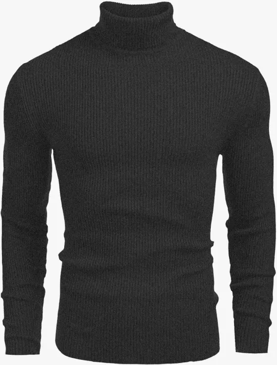 Solid%20Men%20High%20Neck%20Black%20Shirt%20-%20Image%202