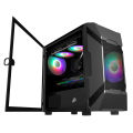 1stPlayer D3-A (White / Black) DK series Micro ATX Case, With 2 Fans. 