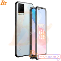 lthmy for VIVO Y33s Magnetic Case 360 Front Back double-sided 9H Tempered Glass Case Metal Bumper cover. 