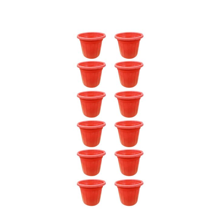Pack of 12 Large Flower Pot 1 feet for any size plants, flower growing Outer dia 10 inch, Height: 9.25 inch