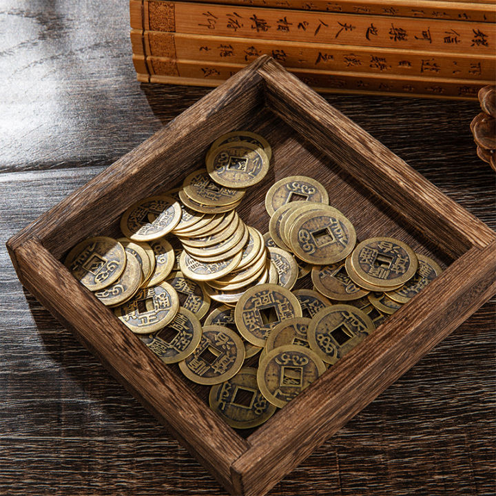 5PCS Chinese Fortune Coins Feng Shui I-Ching Coins Chinese Good Luck Coins Dragon Coins Ancient Chinese Dynasty Coin Hole Hanging Decor JINGHONG