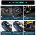 Digital Tyre Inflator Pump, Coquimbo 12V DC 150PSI Portable Air Compressor for Car Tyre with 35L/Min Air Flow, 3 Nozzle Adaptors, Bright LED Light and HD LED Display with Storage Bag. 