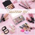 Full Makeup Kit For Women Including Makeup Pouch , Eyeshadow , Blush And Highlighter , Makeup Brushes, Blender , Sheet Mask , Lip gloss , Nail Paint , Eyeliner And Mascara , BB cream And Face Powder .. ( Premium Quality). 