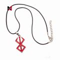 XM Anime Game Berserk Logo Necklace Metal Pedant Jewelry With Beaded Chain For Women And Men. 
