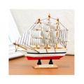 Excellent Quality -Handmade Ship Craft Wooden Sailing Boat Wood Sailboat Model Home Decor. 