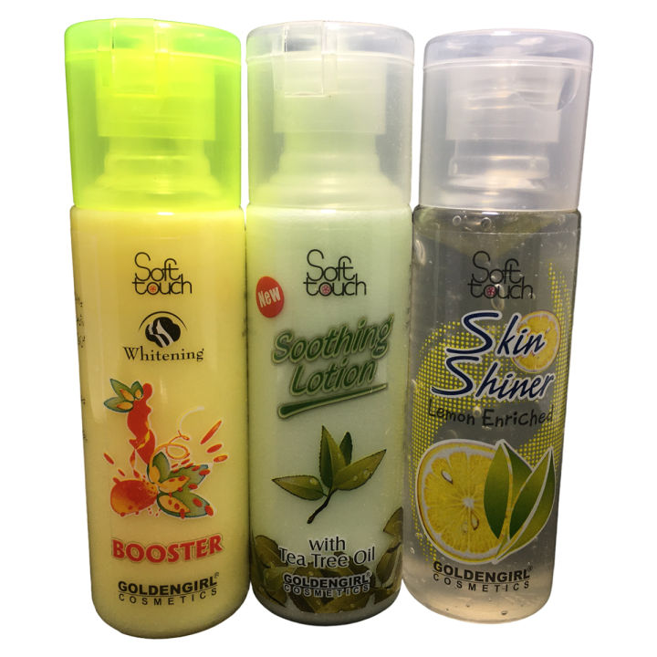 Soft Touch Skin Shiner + brightning Booster + Soothing Lotion 03 Pcs Set
