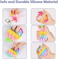 16 Pcs Popping Sound Mini Fidget Keychain Digits Toys Baby Sensory Toys Stress Relief Anti- Anxiety Early Education Flipping Board Toys for Babies Toddlers Kids Adults. 