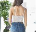 Yingbao Lace crop tops bralette for Women Teen Girl Sleeveless Ladies Sleep Night Plain Tank Camisole Vest Bra Tops White Black Red. 