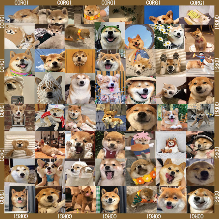55 Cute Corgi Shiba Inu Dog Stickers Student Gift Decoration Mobile ...
