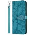 For Google Pixel 5 Life of Tree Embossing Pattern Horizontal Flip Leather Case with Holder & Card Slot & Wallet & Photo Frame & Lanyard. 
