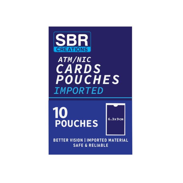 ATM Card Pouches Imported, PVC card pouch, Id card cover, card holder  - Pack of 10 pcs