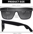 GLINDAR Oversized Square Polarized Sunglasses for Men Women. 
