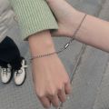 2pcs/Set Magnetic Couples Bracelet for Women Men Minimalist Stainless steel Chain Bracelet for Couples /gift. 