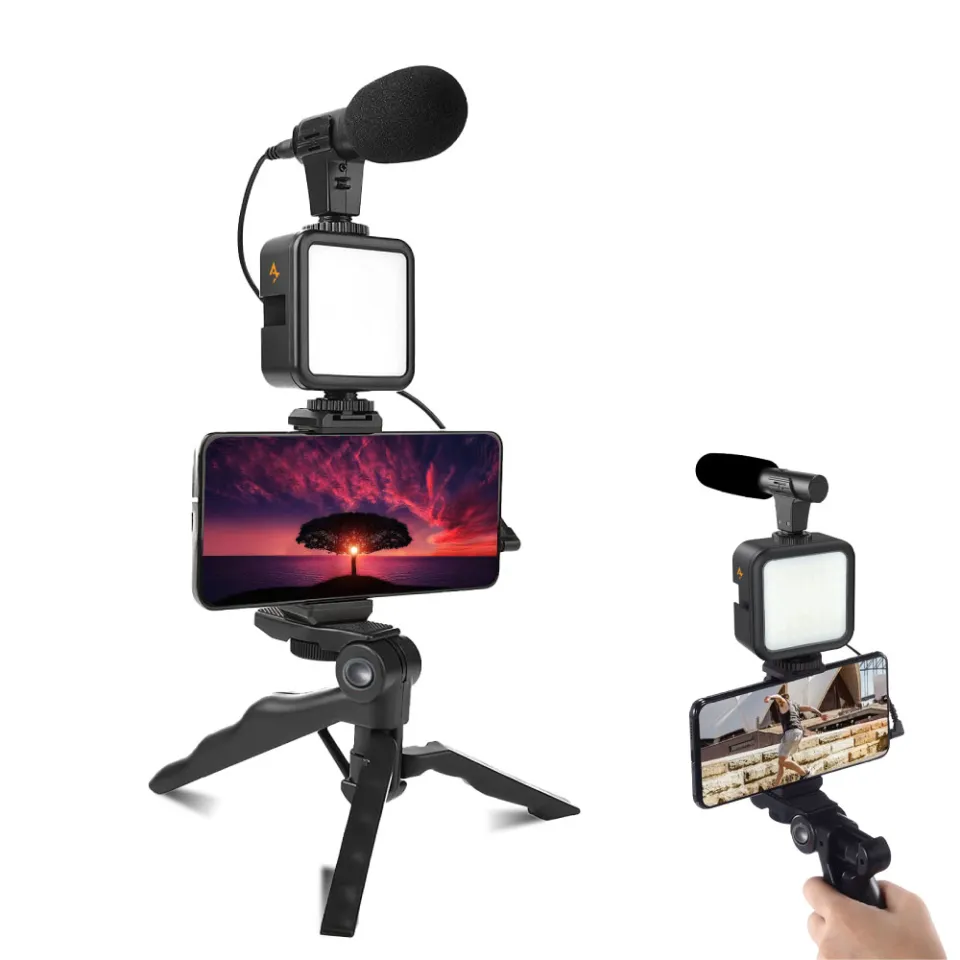 Vlogging Kit, Vlogging Tripod, Video Making Vlog Tripod Kit with