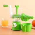 HT  Find Back Multi-Function Juicing Machine Fruit Vegetables Ice Cream Manual Juicer Juicer Household Small Portable Fruit Juice Extractor Juicer Hand Pressure Fruit Machine. 