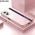 Jizetin (Free Lanyard) for Realme 9i Back Cover Car Track Luxury 6D Plating Case Side Pattern Soft Silicone Square Mobile Phone Cases. 