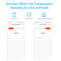 Wifi+Bluetooth Tuya Smart Temperature And Humidity Sensor Can Be Connected To Hotspots, With Alarm Function, Support Smart Life Time Monitor. 