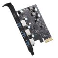 PCI-E to USB3.0+Type C Expansion Card (PCIe Card)3 Ports with Superspeed USB 3.0 PCI Expansion Card for Windows MAC OX. 