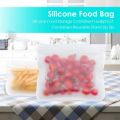 PEVA silicone food storage bag containers reusable freezer bag zip lock bags kitchen organizer pouch silicone food bag. 