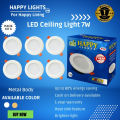 (Pack of 3) 7W LED Ceiling Light Metal Body, 130Lm/W, 910 LUMENS LED Downlight 7W with One Year Warranty, High-Quality Energy Saving LED Ceiling Light Manufacturer In Pakistan. 