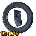 Cycle Tyre 12 inch Bicycle Cycle Mountain Bike Tire Black -12 X 1.75 Tire Outer & Inner. 