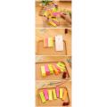 Pack of 400 - 4 Straps / Cuts Sticky Note - Size 3 x 3 Bright Colors Self-Stick Pads, Easy to Post for Home, Office, Notebook. 