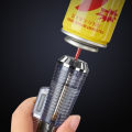 Large-Fire Mini Welding Transparent Funnel Elbow Torch Lighter Inflatable and Convenient Air Adjustment LighterBK891. 