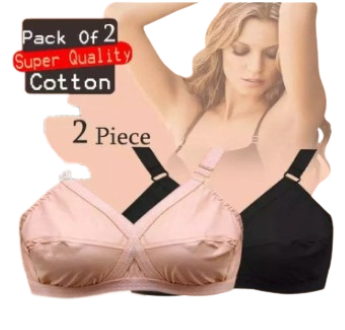 "Comfortable Cotton Bra brazzer for Women and Girls - Pack of 2