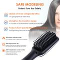 Anion Portable Hair Straightener Brush Frizz-Free Straightening Hair Brush Hair Care Straight Heated Comb with Temperature Inductor For women and Man. 