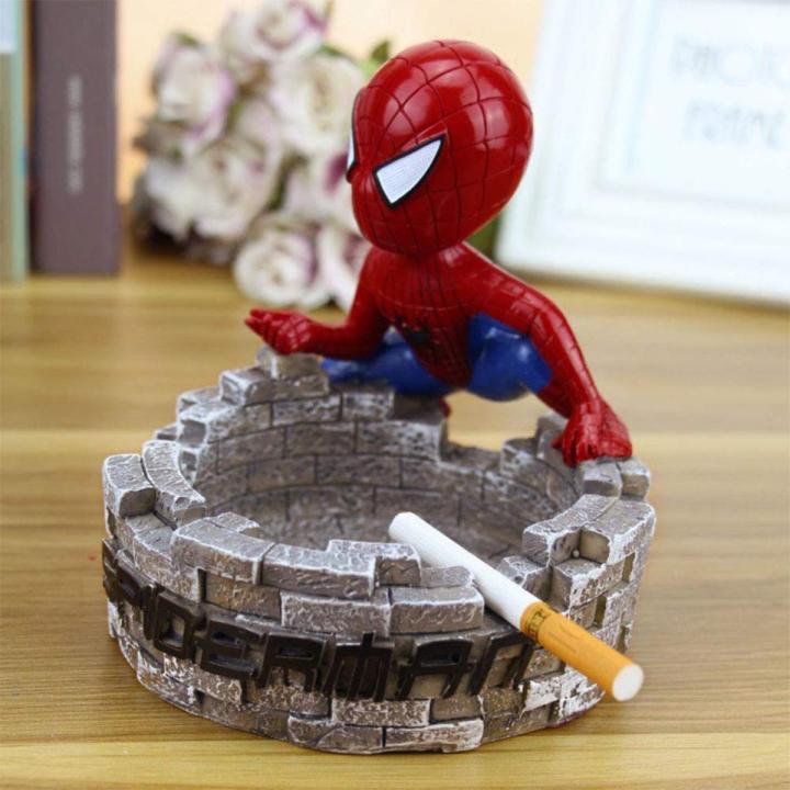 Creative Spider Man Ashtray for Indoor or Outdoor Use Desktop Ash Tray for Home Office Decoration