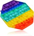 Planet X - Mega Rainbow Octagon Bubble Fidget - A Pop-It Toy for Fun and Relaxation - 20 cm. 