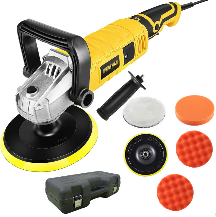 1200 Watt Imported Heavy Duty Variable Speed 150mm Grinder Polisher Machine -Complete Car Polishing Machine Kit