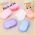 Pack of 4 Paper Soap – Disposable Travel Soap Outdoor Portable Mini Paper Washing Hand Bath Clean Scented Slice Sheets 20pcs Box for School, Office & Camping Hiking. 