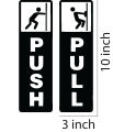 push and pull door sticker. 