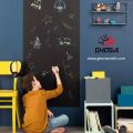 Removable Peel & Stick Blackboard Chalkboard Wall Sticker Adhesive Paper Blackboard Wallpaper With Free Chalks. 