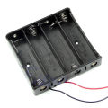 18650 Cell Holder 4×18650 Black Plastic Storage Box Case Holder For Battery 18650 With 6″ Wire Leads. 