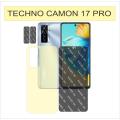 TECHNO CAMON 17 PRO FRONT NANO PROTECTOR AND BACK JELLY CLEAR WITH 2 PCS CAMERA PROTECTOR. 