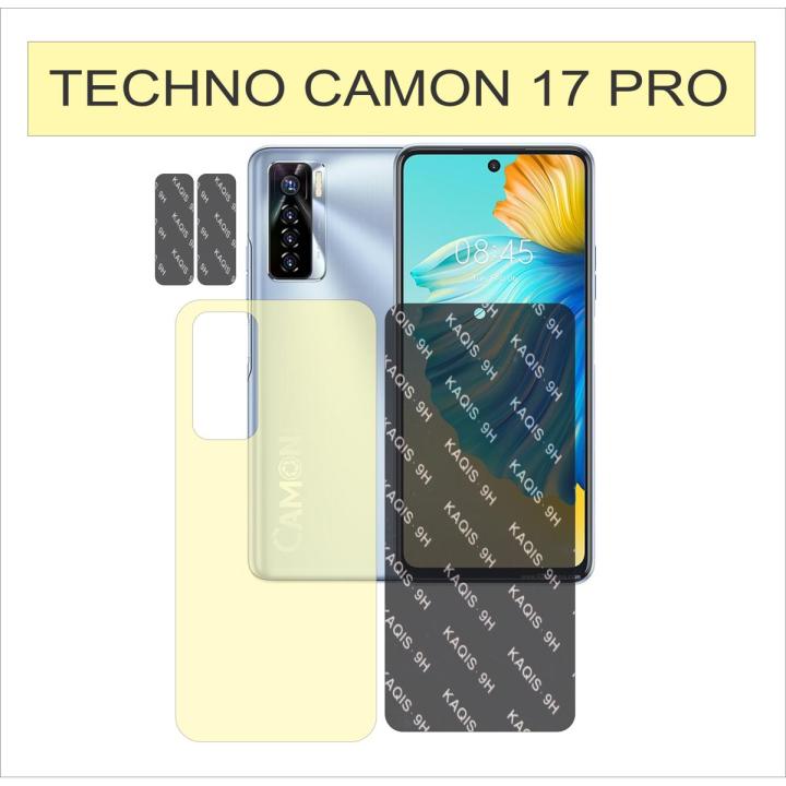 TECHNO CAMON 17 PRO FRONT NANO PROTECTOR AND BACK JELLY CLEAR WITH 2 PCS CAMERA PROTECTOR