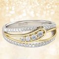 【IKE】Luxury Designer Engagement Ring for Women Vintage Sparkling Crystal Infinity Ring Bridal Wedding Party Anniversary Gift Jewelry. 